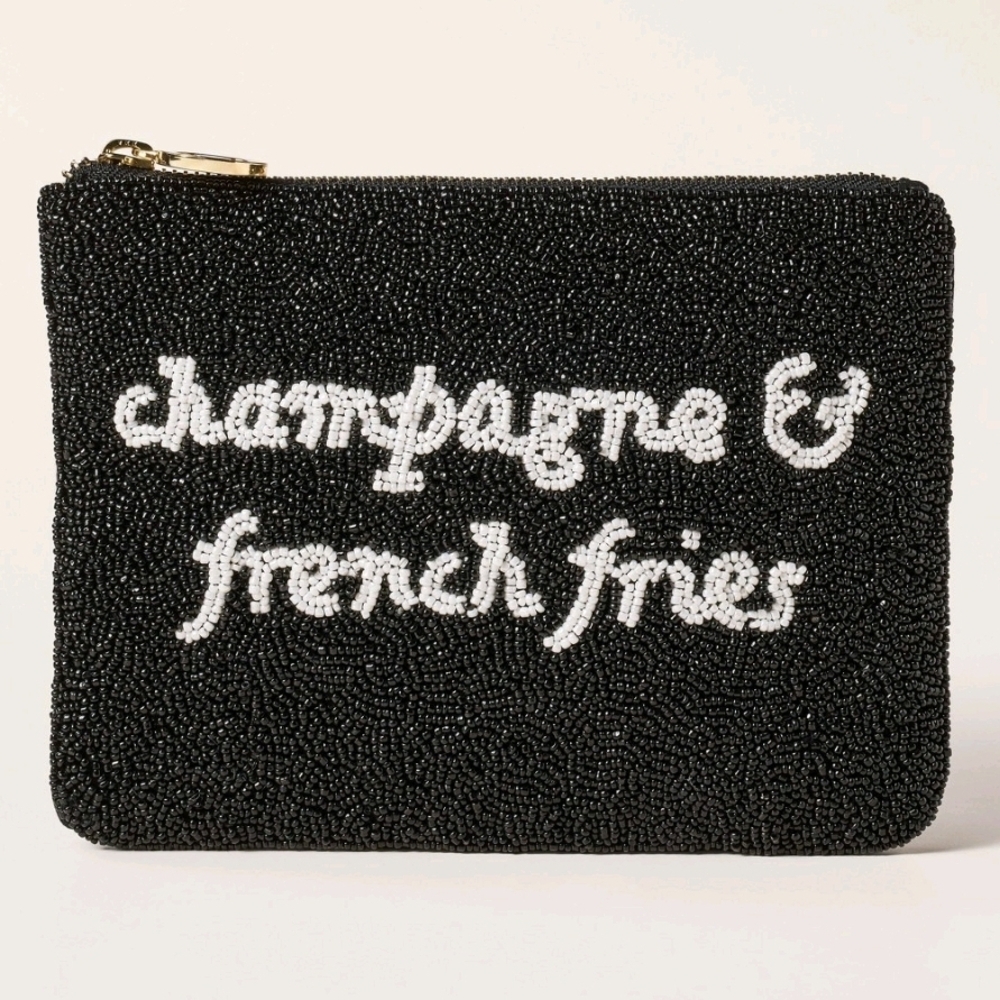 Ships 4/16 Kate Spade X Target Beaded Clutch champagne & french fries